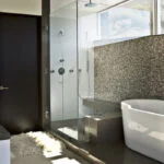 Modern kitchen with sleek design and contemporary features in Manhattan.